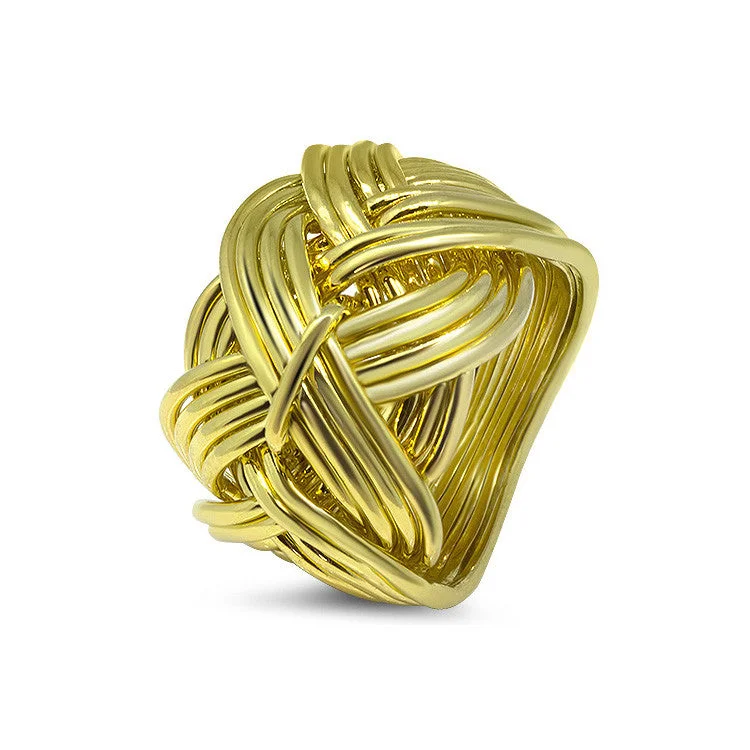 Puzzle rings with a horseshoe design for good luckMens Gold 17D-M