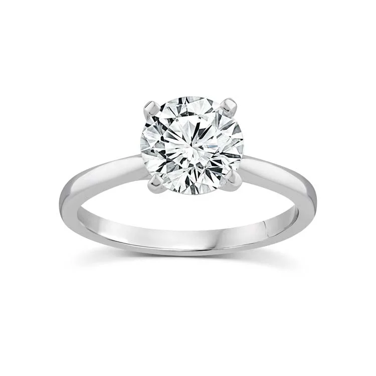 Three - Stone Women's Diamond Rings Symbolizing Past, Present, and Future with Emerald - Cut Diamonds18ct White Gold 2.00ct E/VS1 Round Lab Grown Diamond Solitaire Ring Three - Stone Women's Diamond Rings Symbolizing Past, Present, and Future with Emerald - Cut Diamonds18ct White Gold 2.00ct E/VS1 Round Lab Grown Diamond Solitaire Ring