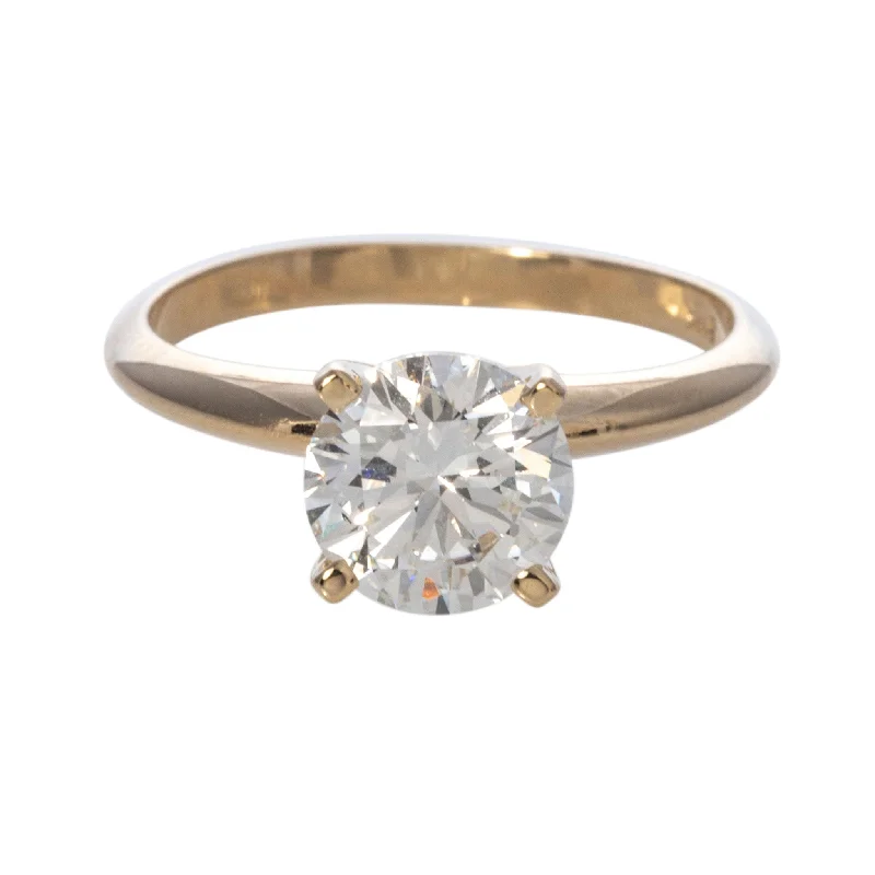 Women's Solitaire Diamond Rings with Round - Cut Diamonds and Platinum Settings for an Elegant Engagement1.5ct I SI1 Round Diamond Solitaire 14K Yellow Gold Engagement Ring Women's Solitaire Diamond Rings with Round - Cut Diamonds and Platinum Settings for an Elegant Engagement1.5ct I SI1 Round Diamond Solitaire 14K Yellow Gold Engagement Ring