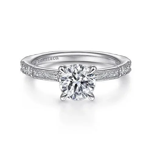 Men's Sapphire Engagement Rings in 18K White Gold with Pave Diamond AccentsLuca - Art Deco 14K White Gold Round Diamond Channel Set Engagement Ring(Setting Only) Men's Sapphire Engagement Rings in 18K White Gold with Pave Diamond AccentsLuca - Art Deco 14K White Gold Round Diamond Channel Set Engagement Ring(Setting Only)