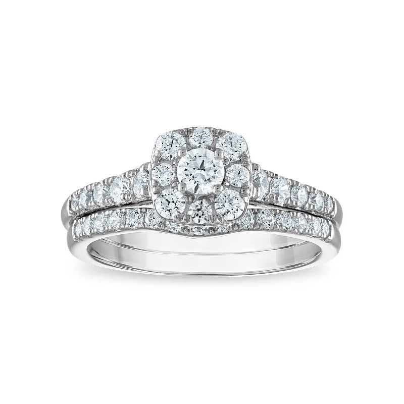 Men's Turquoise Engagement Rings in 925 Silver with a Southwestern - Inspired BandLoveSong EcoLove 9/10 CTW Lab Grown Diamond Halo Bridal Set in 10KT White Gold Men's Turquoise Engagement Rings in 925 Silver with a Southwestern - Inspired BandLoveSong EcoLove 9/10 CTW Lab Grown Diamond Halo Bridal Set in 10KT White Gold