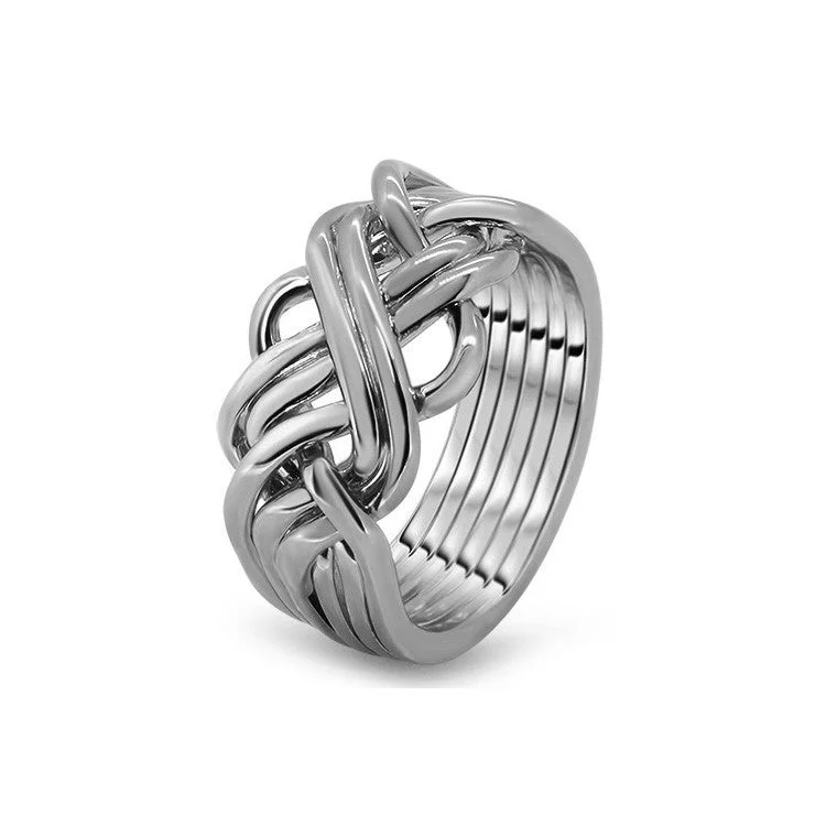 Puzzle rings with a unicorn design for a magical feelMens Platinum 6AWB-M