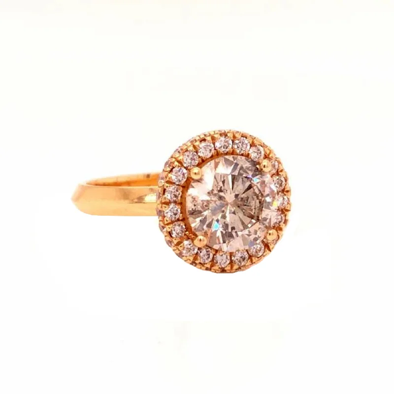 Women's Diamond Rings with Opal Inlays and Diamond Accents for a Mysterious and Iridescent Look2.18ct Center Diamond Halo Round Diamond Ring 14K Gold Si3 Clarity I Color Women's Diamond Rings with Opal Inlays and Diamond Accents for a Mysterious and Iridescent Look2.18ct Center Diamond Halo Round Diamond Ring 14K Gold Si3 Clarity I Color