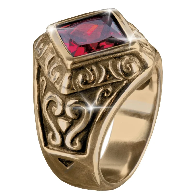 Interlocking Band Women's Rings in White Gold for a Modern DesignIllustrious Red Ring Interlocking Band Women's Rings in White Gold for a Modern DesignIllustrious Red Ring