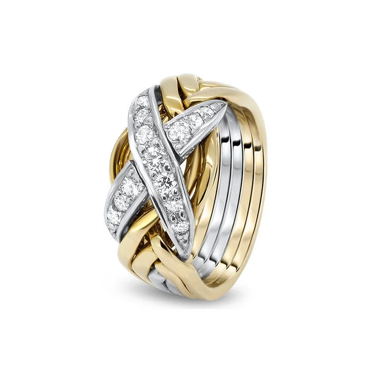 Magnetic Clasp Women's Rings for Easy Wearing and RemovalWomens Gold Diamond 6RX-LD Magnetic Clasp Women's Rings for Easy Wearing and RemovalWomens Gold Diamond 6RX-LD