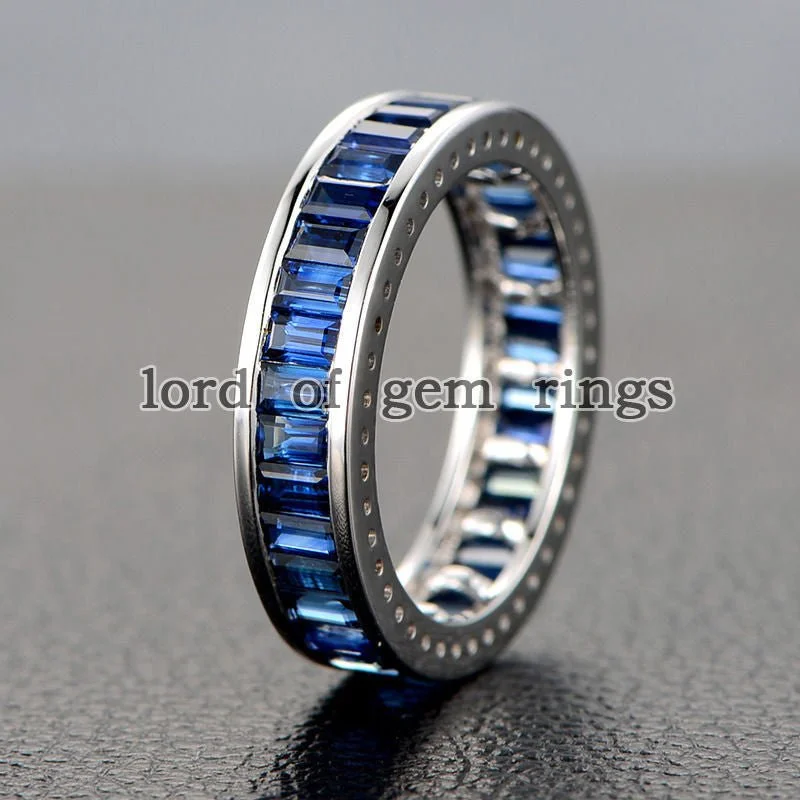 Sterling silver anniversary rings featuring heart - shaped cutoutsChannel-Set Emerald Cut Blue Sapphire September Birthstone Band in 14K Gold Sterling silver anniversary rings featuring heart - shaped cutoutsChannel-Set Emerald Cut Blue Sapphire September Birthstone Band in 14K Gold