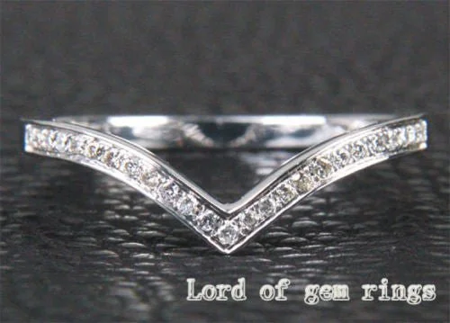Anniversary rings with a Celtic knot design for a traditional feelChevron Diamond Wedding Band Half Eternity Ring Anniversary rings with a Celtic knot design for a traditional feelChevron Diamond Wedding Band Half Eternity Ring