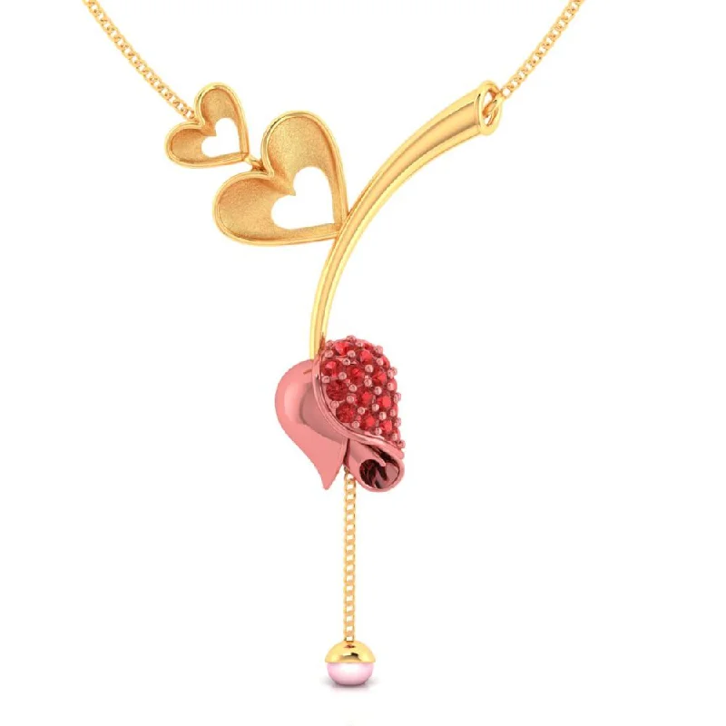 Women's Diamond Rings with Side - Stone Pave Setting for a Sparkling and Continuous Shine22k Gold Necklace With Double Hearts On A Stone-studded Tulip And A Pearl Drop Women's Diamond Rings with Side - Stone Pave Setting for a Sparkling and Continuous Shine22k Gold Necklace With Double Hearts On A Stone-studded Tulip And A Pearl Drop