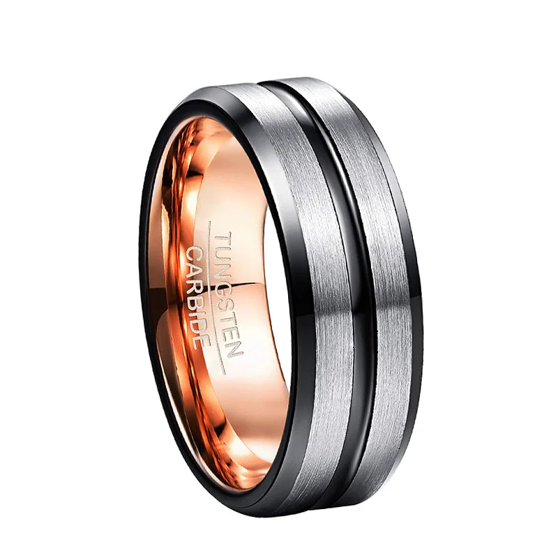 Men's laser - engraved rings with custom messagesAage