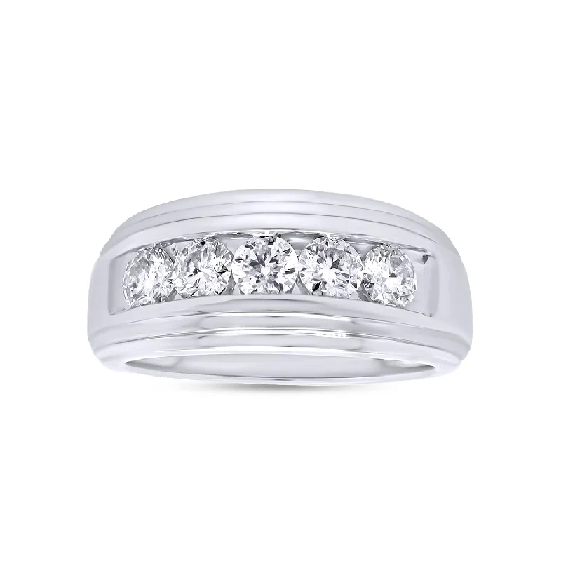 Pinky Rings with a Star - Shaped Gemstone Setting1.00 Carat Lab Created Moissanite Diamond Channel Set Men's Anniversary Wedding Band Ring In 10K Or 14K Solid Gold Pinky Rings with a Star - Shaped Gemstone Setting1.00 Carat Lab Created Moissanite Diamond Channel Set Men's Anniversary Wedding Band Ring In 10K Or 14K Solid Gold