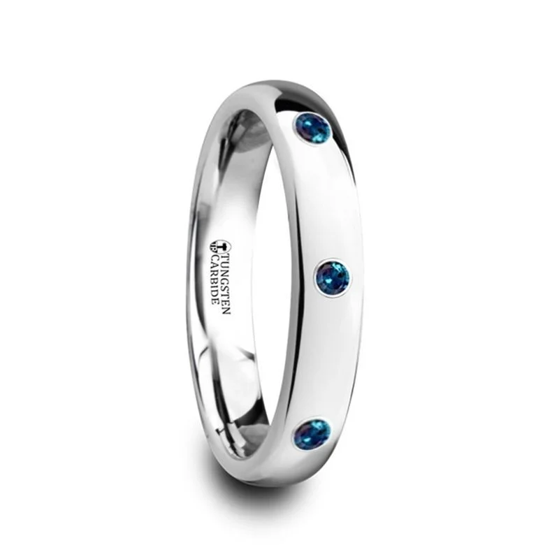 Men's lightweight rings for all - day comfortThorsten ALEX 3 Alexandrite Polished Domed Tungsten Carbide Ring - 4mm Men's lightweight rings for all - day comfortThorsten ALEX 3 Alexandrite Polished Domed Tungsten Carbide Ring - 4mm