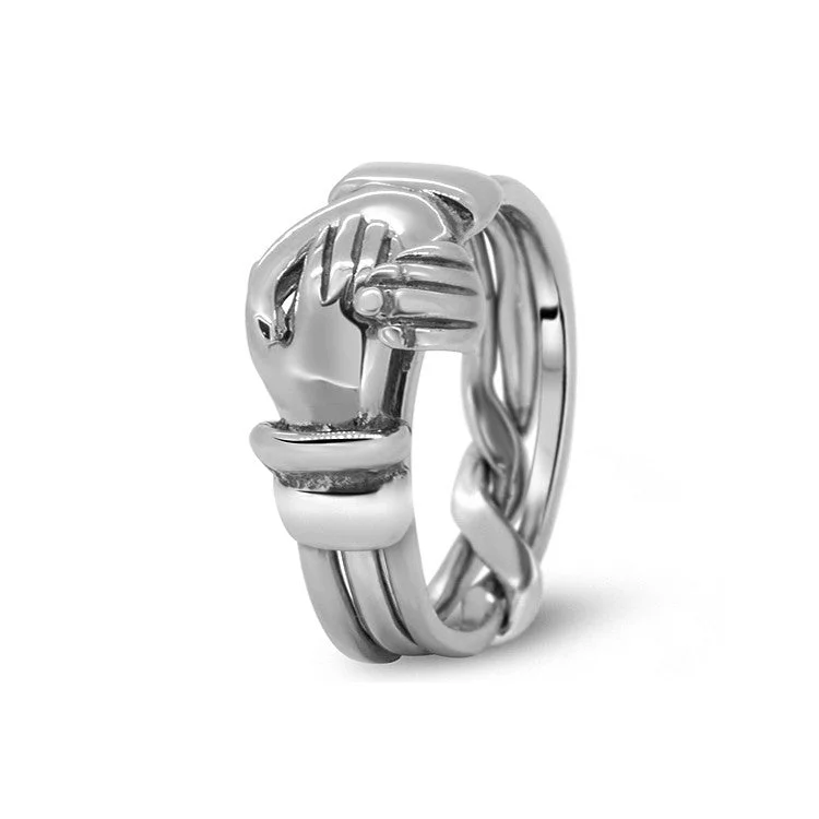 Puzzle rings with a starfish pattern for the ocean and serenityMens Platinum 3CR-M Puzzle rings with a starfish pattern for the ocean and serenityMens Platinum 3CR-M