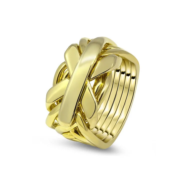 Antique - style puzzle rings with intricate Celtic knotworkMens Gold 7JG-M