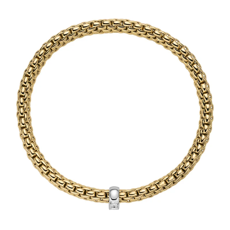 Fope Vendome 18ct Yellow Gold 0.35ct Diamond Bracelet