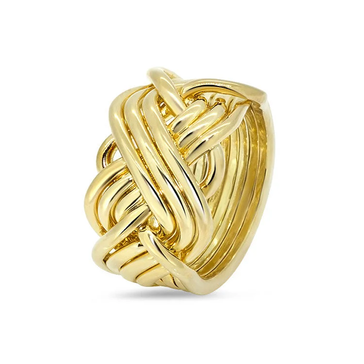 Sterling silver puzzle rings featuring zodiac symbolsMens Gold 8T3-M