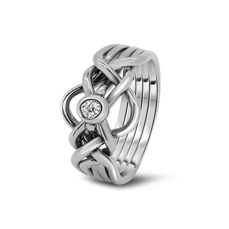 Puzzle rings with a seahorse motif for uniqueness and graceMens Platinum Diamond 5D-MD Puzzle rings with a seahorse motif for uniqueness and graceMens Platinum Diamond 5D-MD