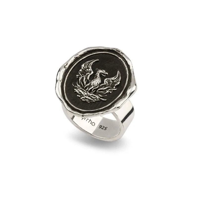 Floral - Patterned Women's Rings in 18K Yellow Gold for a Feminine LookFire Within Talisman Ring Floral - Patterned Women's Rings in 18K Yellow Gold for a Feminine LookFire Within Talisman Ring