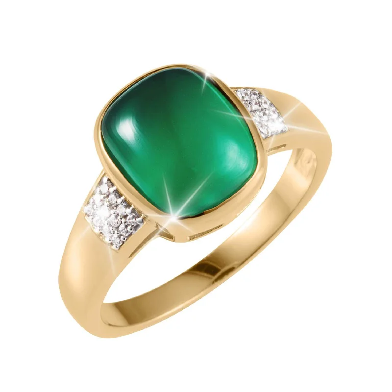Tennis - Style Women's Rings with a Row of Round Diamonds in PlatinumDesire Green Onyx Ring Tennis - Style Women's Rings with a Row of Round Diamonds in PlatinumDesire Green Onyx Ring