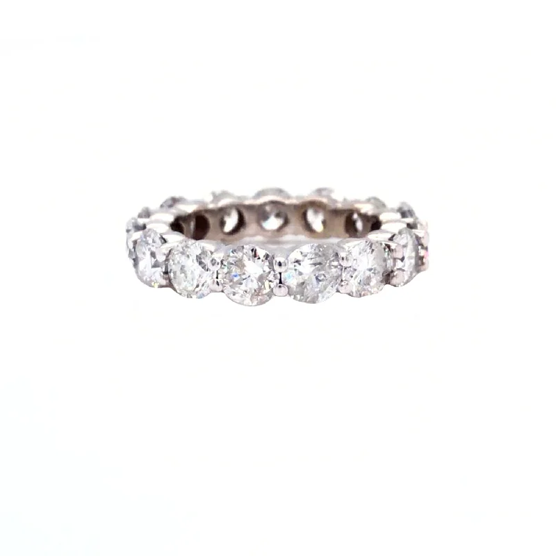 Channel - Set Women's Diamond Rings with Diamonds Securely Held in a Metal Groove for Durability4.15ct Diamond Eternity Round Solitaire Wedding Ring 14K White Gold Si2 Clarity Channel - Set Women's Diamond Rings with Diamonds Securely Held in a Metal Groove for Durability4.15ct Diamond Eternity Round Solitaire Wedding Ring 14K White Gold Si2 Clarity