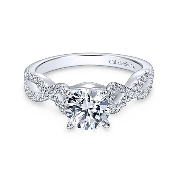 Men's Topaz Engagement Rings in 10K Gold with a Channel - Set Diamond BandKayla - 14K White Gold Round Twisted Diamond Engagement Ring Men's Topaz Engagement Rings in 10K Gold with a Channel - Set Diamond BandKayla - 14K White Gold Round Twisted Diamond Engagement Ring