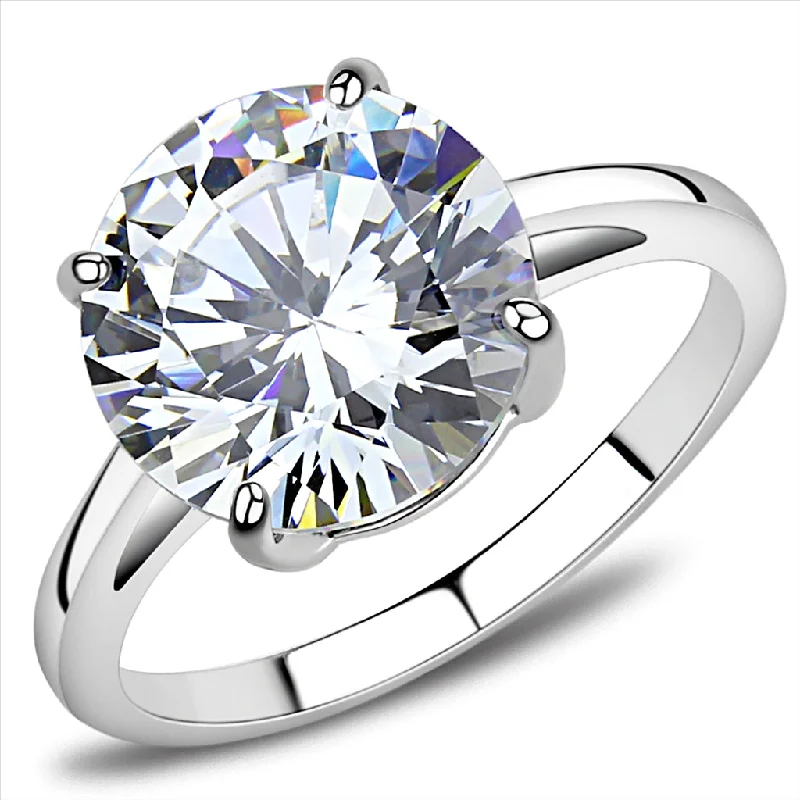 Anniversary rings with a diamond - and - tourmaline combinationCJE3428 Wholesale Women's Stainless Steel Clear AAA Grade CZ Solitaire Ring Anniversary rings with a diamond - and - tourmaline combinationCJE3428 Wholesale Women's Stainless Steel Clear AAA Grade CZ Solitaire Ring