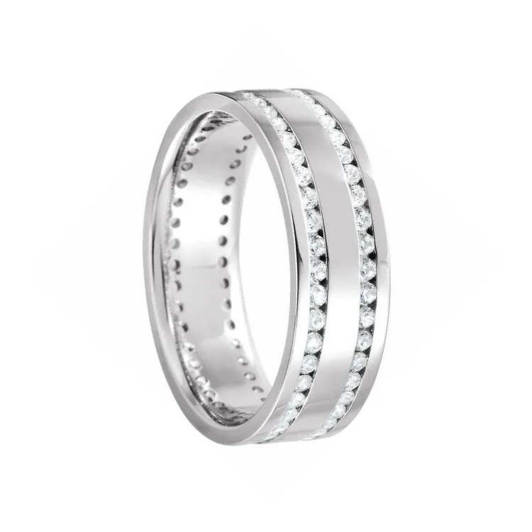 Men's tribal - print rings for a unique aestheticMWBM0132 - MOISSANITE BAND