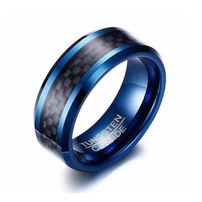 Men's ruby - adorned rings for a bold red colorNero