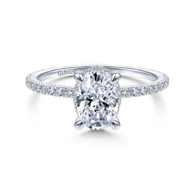 Men's Ruby Engagement Rings in Rose Gold with a Solitaire Design for a Romantic GestureHart - 14K White Gold Hidden Halo Oval Diamond Engagement Ring (Setting Only) Men's Ruby Engagement Rings in Rose Gold with a Solitaire Design for a Romantic GestureHart - 14K White Gold Hidden Halo Oval Diamond Engagement Ring (Setting Only)