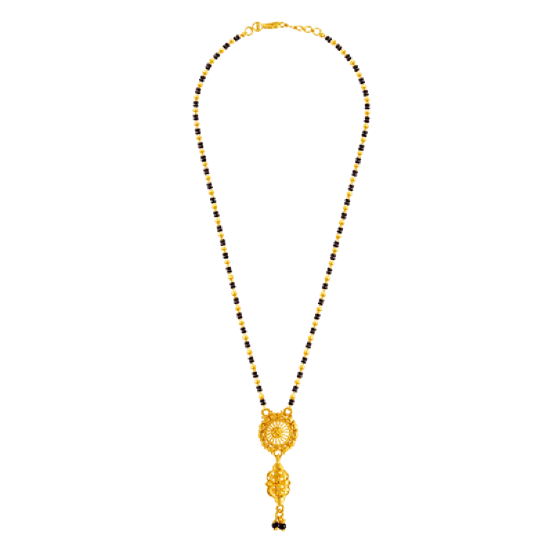 Cathedral - Style Women's Diamond Rings with a Raised Center Setting and Elaborate Metalwork22k Yellow Gold Mangalsutra Cathedral - Style Women's Diamond Rings with a Raised Center Setting and Elaborate Metalwork22k Yellow Gold Mangalsutra