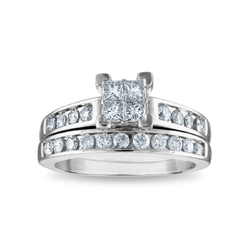 Men's Sapphire Engagement Rings in 18K White Gold with Pave Diamond Accents1 CTW Diamond Classic Bridal Set in 10KT White Gold Men's Sapphire Engagement Rings in 18K White Gold with Pave Diamond Accents1 CTW Diamond Classic Bridal Set in 10KT White Gold