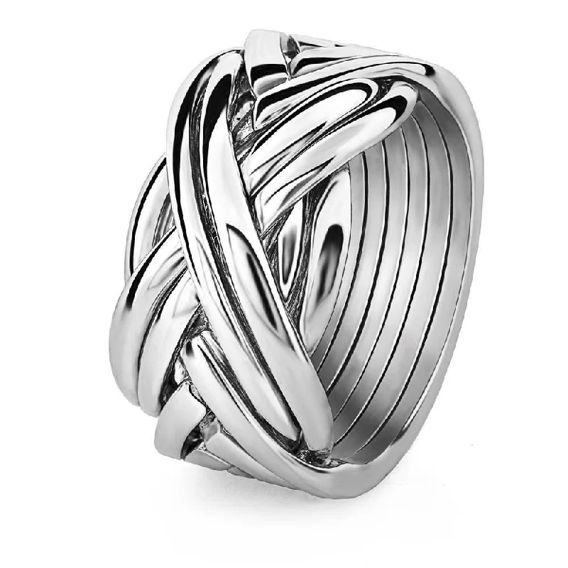 Puzzle rings with a tree of life pattern for a spiritual meaningRetired Mens 8 band STERLING SILVER Puzzle Ring 84SM Puzzle rings with a tree of life pattern for a spiritual meaningRetired Mens 8 band STERLING SILVER Puzzle Ring 84SM