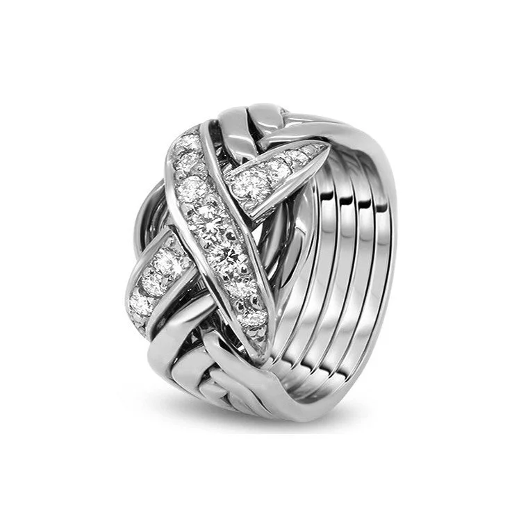 Puzzle rings with a jellyfish design for a mysterious and ethereal lookMens Platinum Diamond 6RX-MD Puzzle rings with a jellyfish design for a mysterious and ethereal lookMens Platinum Diamond 6RX-MD