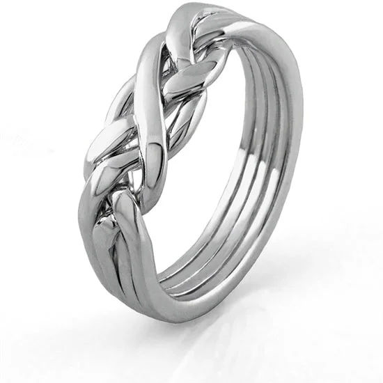 Puzzle rings with a nautical theme for beach loversMENS 4 band STERLING SILVER Puzzle Ring MS-4WB Puzzle rings with a nautical theme for beach loversMENS 4 band STERLING SILVER Puzzle Ring MS-4WB