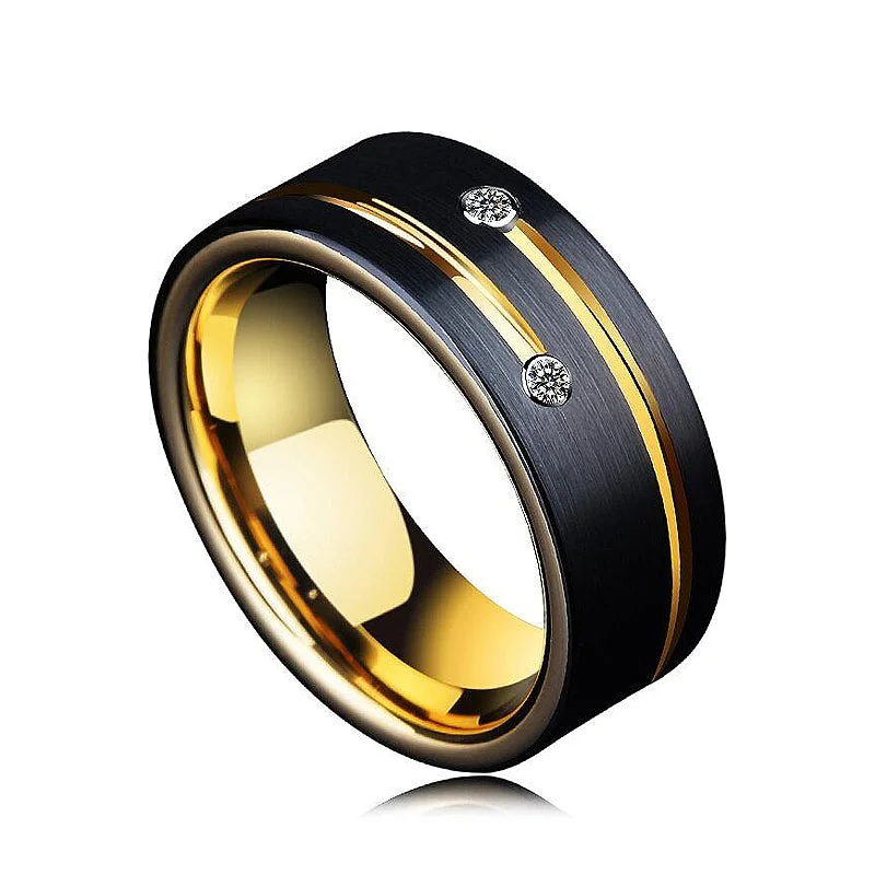 Men's leather - wrapped rings for a rustic charmRich