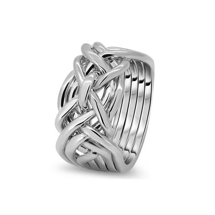Puzzle rings with a butterfly pattern for a touch of eleganceMens Platinum 7D-M