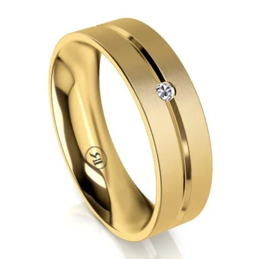 Art Deco - Inspired Women's Diamond Rings with Geometric Designs and Baguette - Cut DiamondsThe Spencer Yellow Gold Diamond Mens Wedding Ring Art Deco - Inspired Women's Diamond Rings with Geometric Designs and Baguette - Cut DiamondsThe Spencer Yellow Gold Diamond Mens Wedding Ring