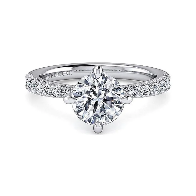 Women's Diamond Rings with Opal Inlays and Diamond Accents for a Mysterious and Iridescent Look14K White Gold 'Ada' Hidden Halo Round Natural Diamonds Engagement Ring Women's Diamond Rings with Opal Inlays and Diamond Accents for a Mysterious and Iridescent Look14K White Gold 'Ada' Hidden Halo Round Natural Diamonds Engagement Ring