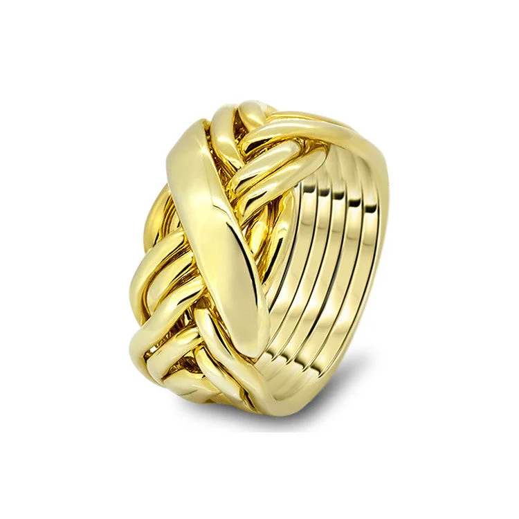 Puzzle rings with a turtle design for longevity and patienceMens Gold 7WRD-M