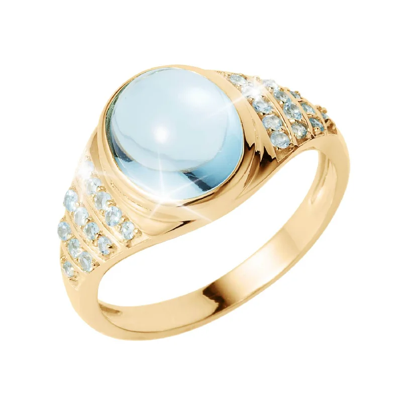 Enamel - Coated Women's Rings in Bright, Bold ColorsAmalfi Blue Topaz Ring