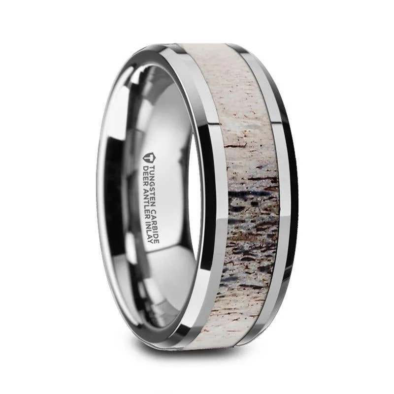 Men's infinity - symbol rings for a romantic meaningThorsten BUCK Tungsten Wedding Band with Ombre Deer Antler Inlay - 6mm & 8mm Men's infinity - symbol rings for a romantic meaningThorsten BUCK Tungsten Wedding Band with Ombre Deer Antler Inlay - 6mm & 8mm