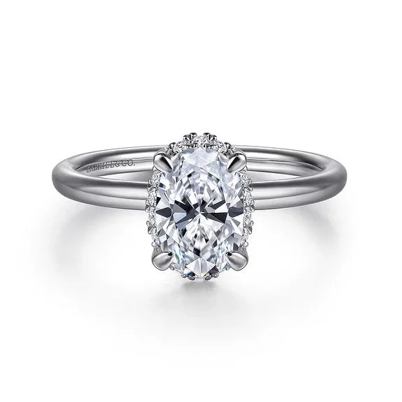 Men's Sapphire Engagement Rings in 18K White Gold with Pave Diamond AccentsSeattle - 14K White Gold Oval Hidden Halo Diamond Engagement Ring (Setting Only) Men's Sapphire Engagement Rings in 18K White Gold with Pave Diamond AccentsSeattle - 14K White Gold Oval Hidden Halo Diamond Engagement Ring (Setting Only)