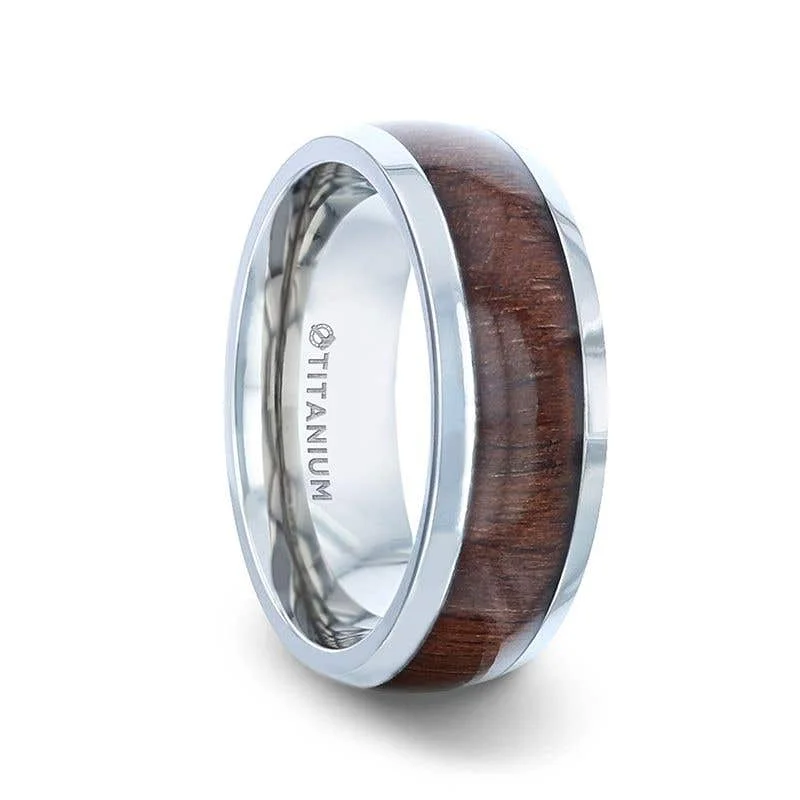 Men's oxidized silver rings for an antique lookThorsten CARY Black Walnut Wood Inlaid Titanium Domed Polished Finish Men's Wedding Ring With Beveled Edges - 8mm Men's oxidized silver rings for an antique lookThorsten CARY Black Walnut Wood Inlaid Titanium Domed Polished Finish Men's Wedding Ring With Beveled Edges - 8mm