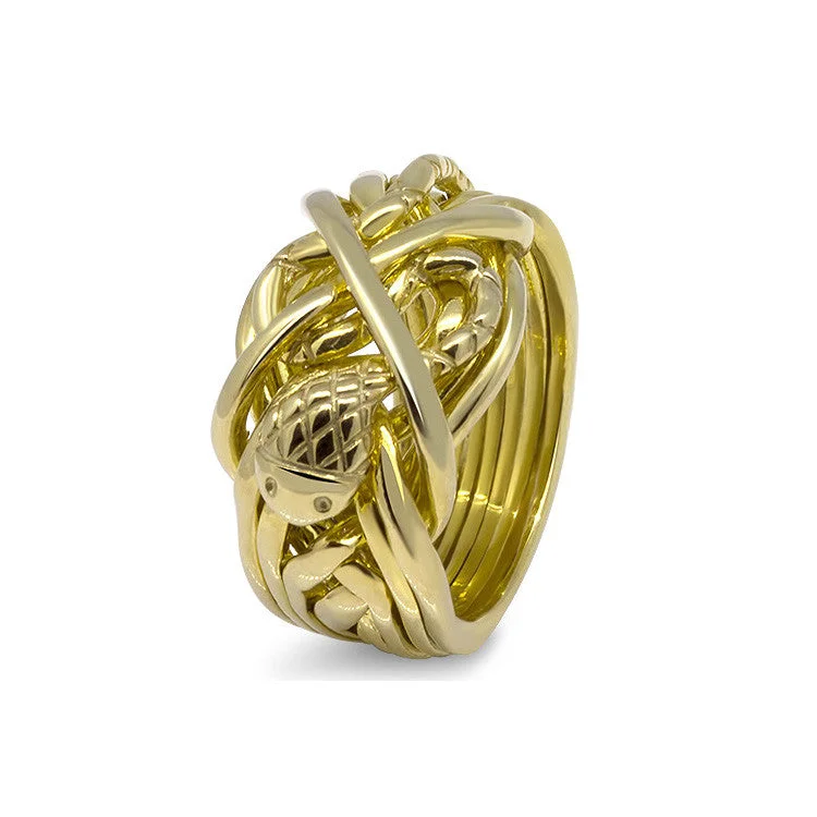 Adjustable puzzle rings for a perfect fit every timeMens Gold 91M-M