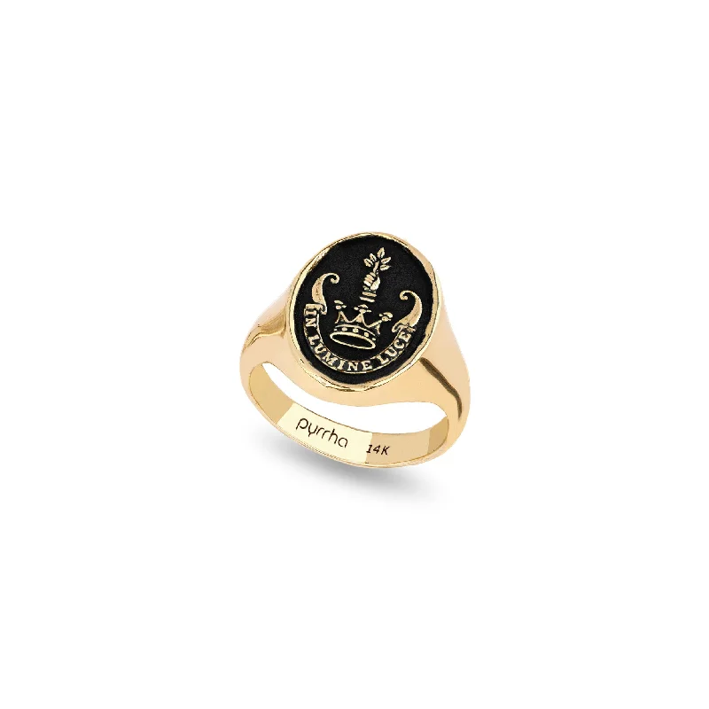 Statement - Making Cocktail Rings for Women with Large Cubic ZirconiaInspiration 14K Gold Signet Ring Statement - Making Cocktail Rings for Women with Large Cubic ZirconiaInspiration 14K Gold Signet Ring