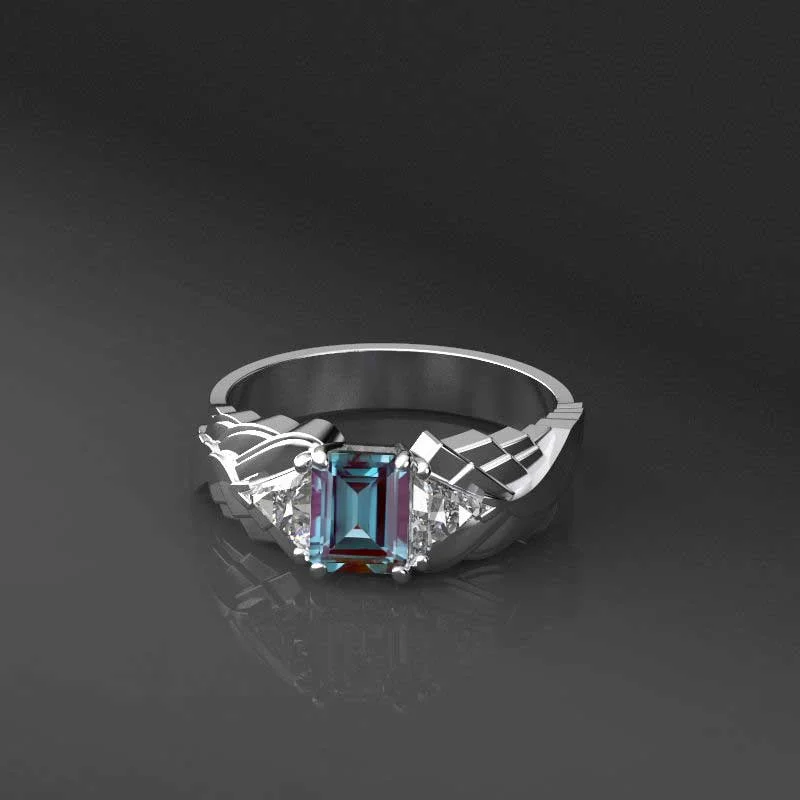 Men's laser - engraved rings with custom messages4 Carat Alexandrite Men's Gold Ring Men's laser - engraved rings with custom messages4 Carat Alexandrite Men's Gold Ring