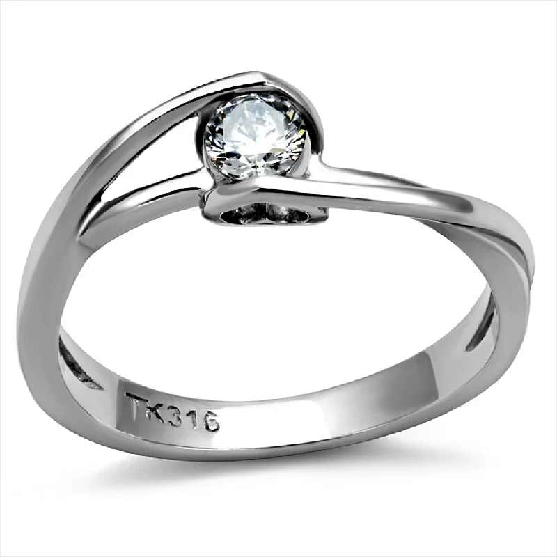 Solitaire diamond anniversary rings for a simple yet stunning lookCJE2835 Wholesale Stainless Steel Clear AAA Grade CZ Ring Solitaire diamond anniversary rings for a simple yet stunning lookCJE2835 Wholesale Stainless Steel Clear AAA Grade CZ Ring