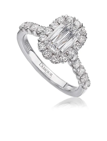 Men's Sapphire Engagement Rings in 18K White Gold with Pave Diamond AccentsL’Amour Crisscut® Diamond Engagement Ring Men's Sapphire Engagement Rings in 18K White Gold with Pave Diamond AccentsL’Amour Crisscut® Diamond Engagement Ring