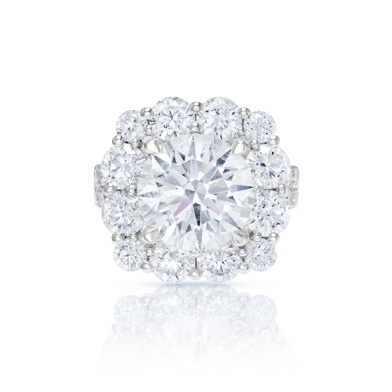 Women's Diamond Rings with Side - Stone Pave Setting for a Sparkling and Continuous Shine9 Carat Round Brilliant Cut Lab Grown Diamond Engagement Ring. IGI Certified Women's Diamond Rings with Side - Stone Pave Setting for a Sparkling and Continuous Shine9 Carat Round Brilliant Cut Lab Grown Diamond Engagement Ring. IGI Certified