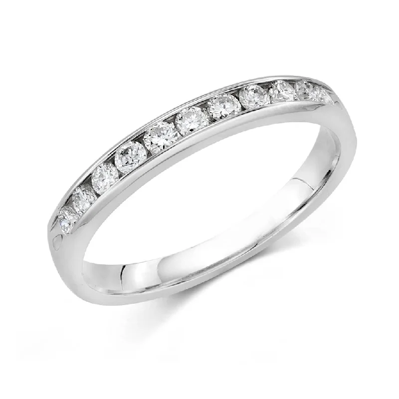 Vintage - Style Women's Diamond Rings with Floral - Engraved Bands and Multiple Diamond Accents14K White Gold Channel Set Diamond Band Vintage - Style Women's Diamond Rings with Floral - Engraved Bands and Multiple Diamond Accents14K White Gold Channel Set Diamond Band