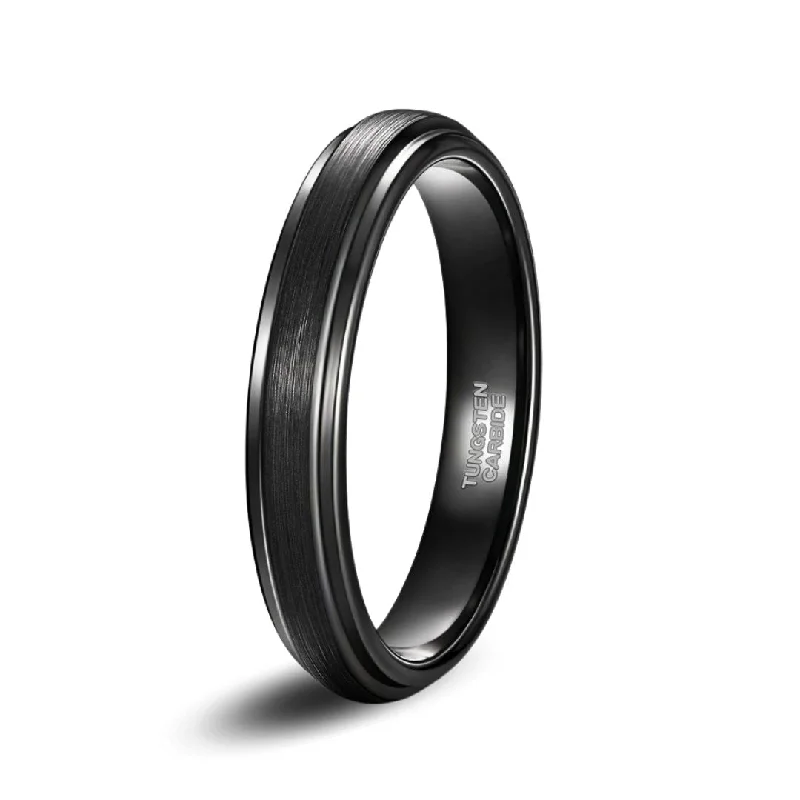 Men's anti - allergy rings for sensitive skinCarbonight